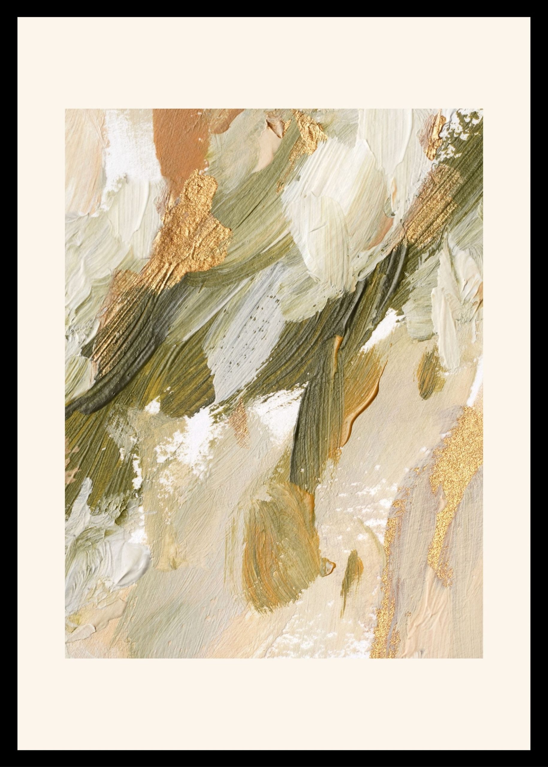 Maximalist Art No. 114 - 21x30cm|30x40cm|50x70cm|60x90cm, црна|бела|крем