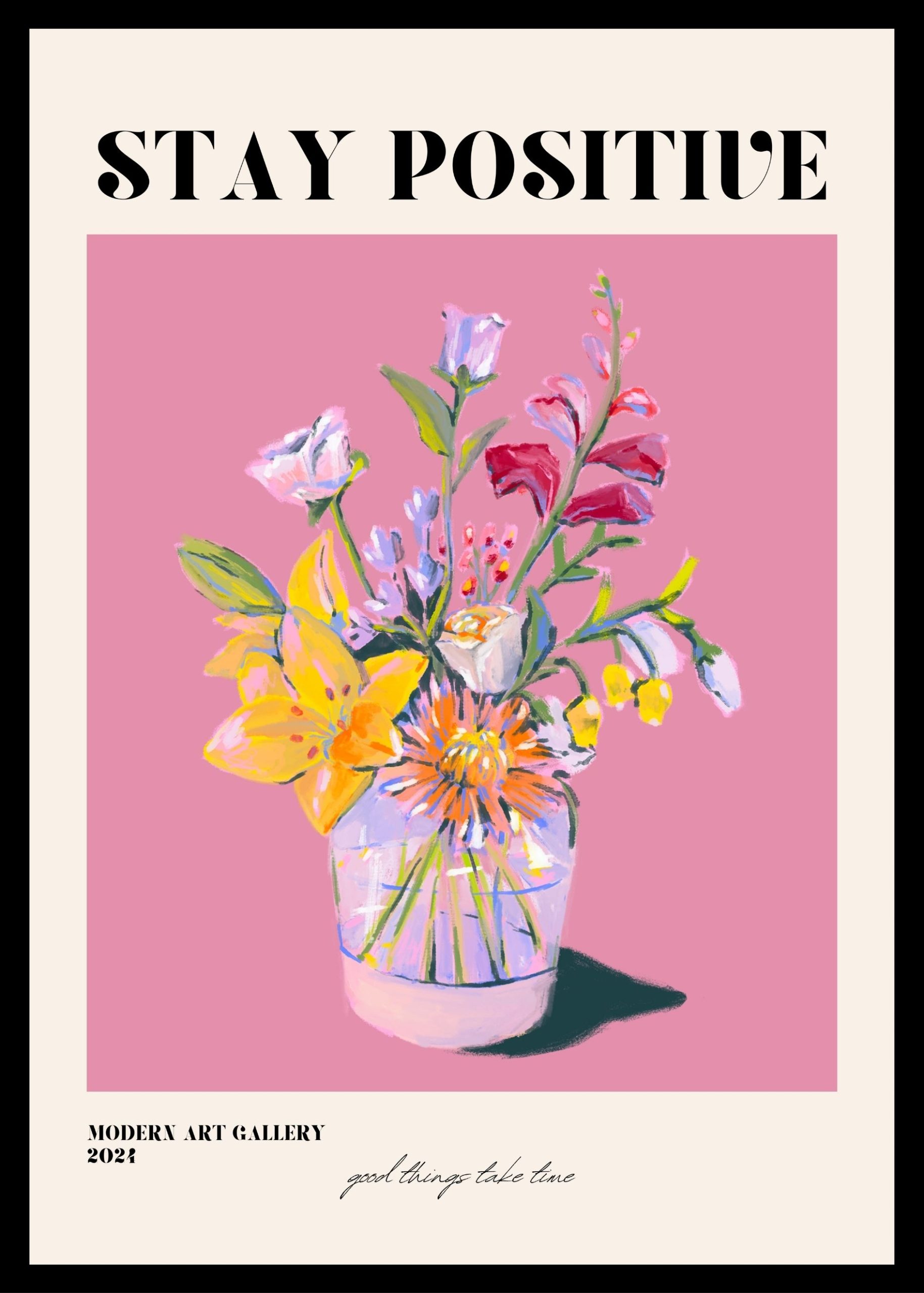 Maximalist Art No. 116 - 21x30cm|30x40cm|50x70cm|60x90cm, црна|бела|крем