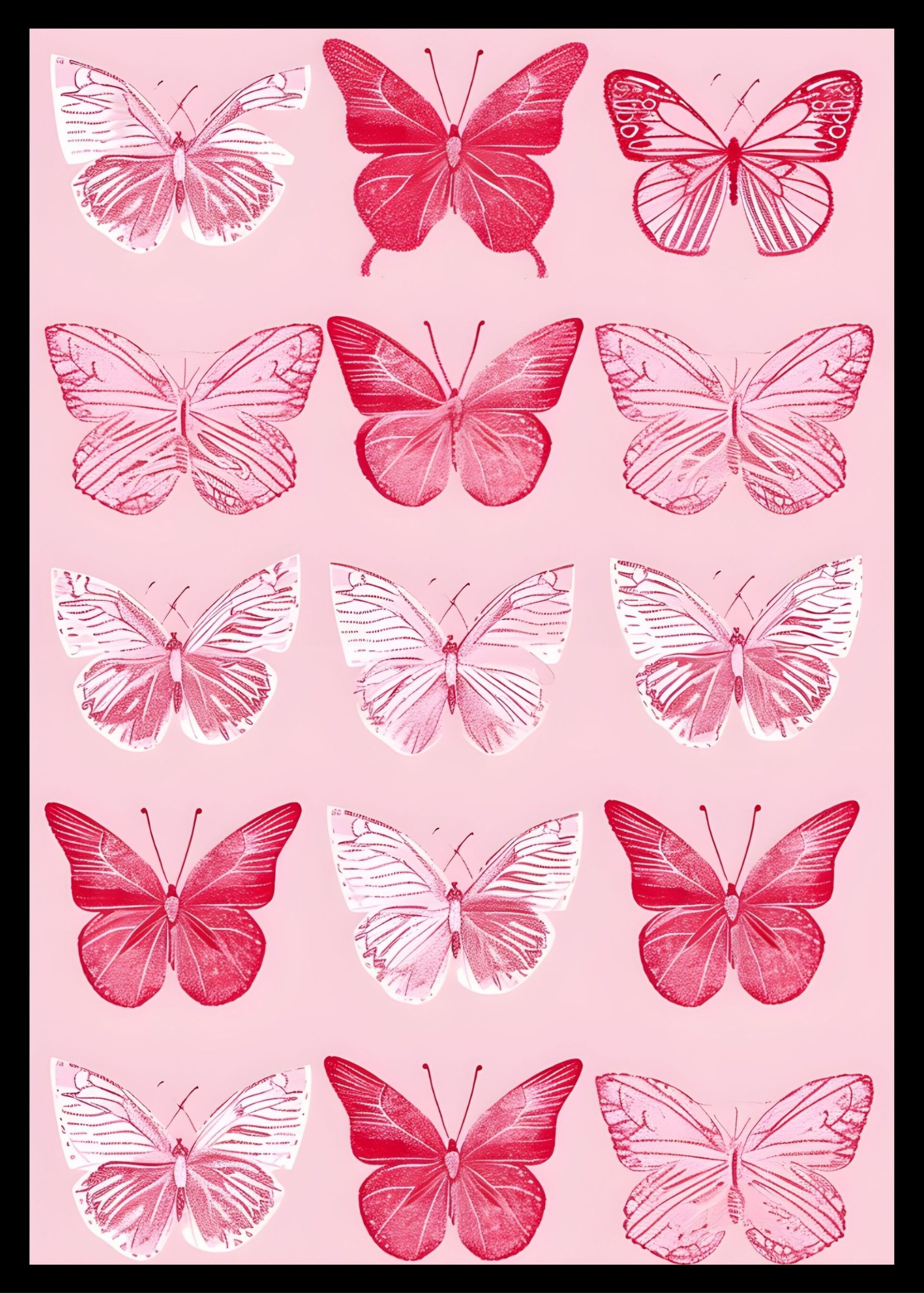 Maximalist Art No. 225 - 21x30cm|30x40cm|50x70cm|60x90cm, црна|бела|крем