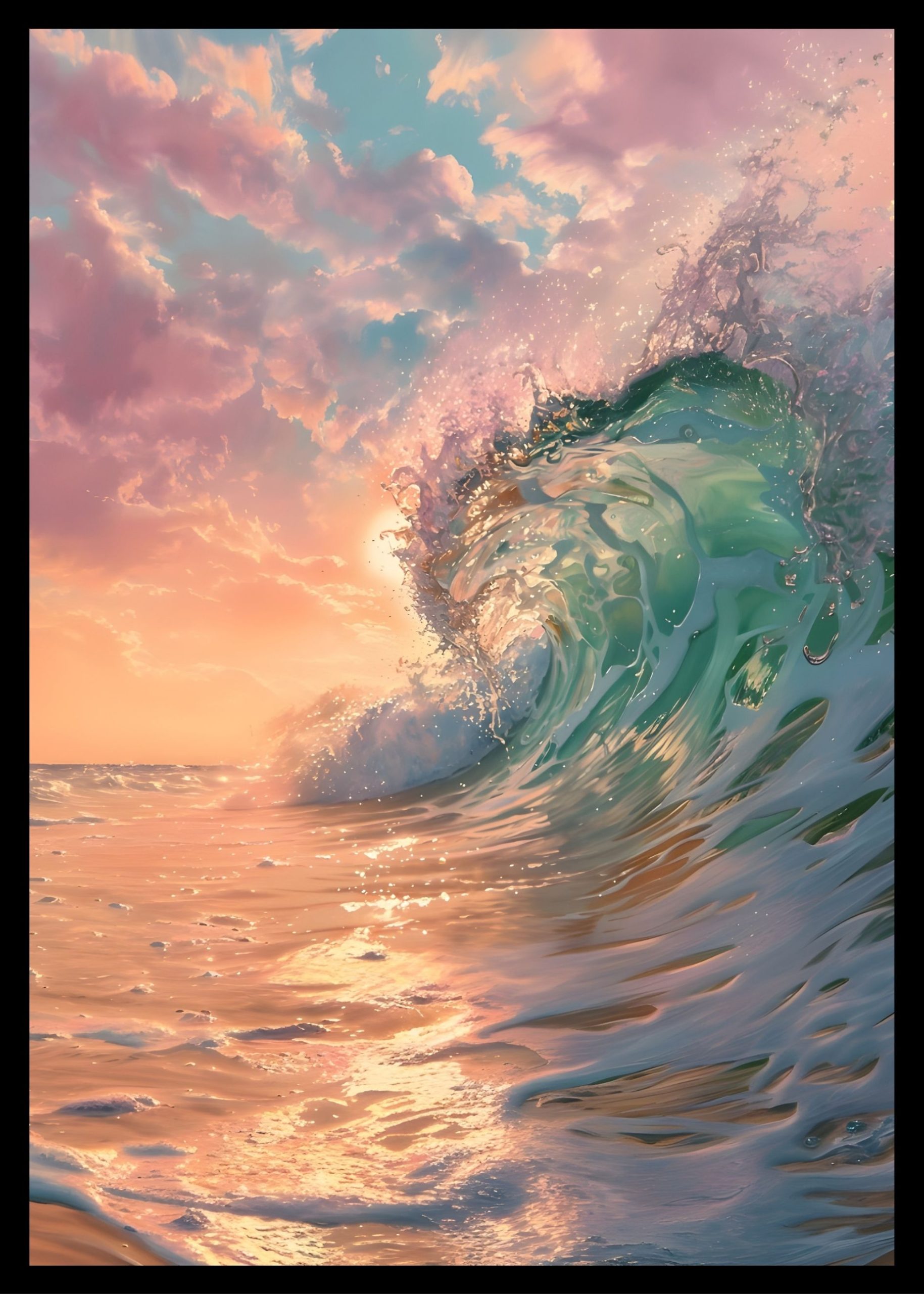 Maximalist Art No. 229 - 21x30cm|30x40cm|50x70cm|60x90cm, црна|бела|крем