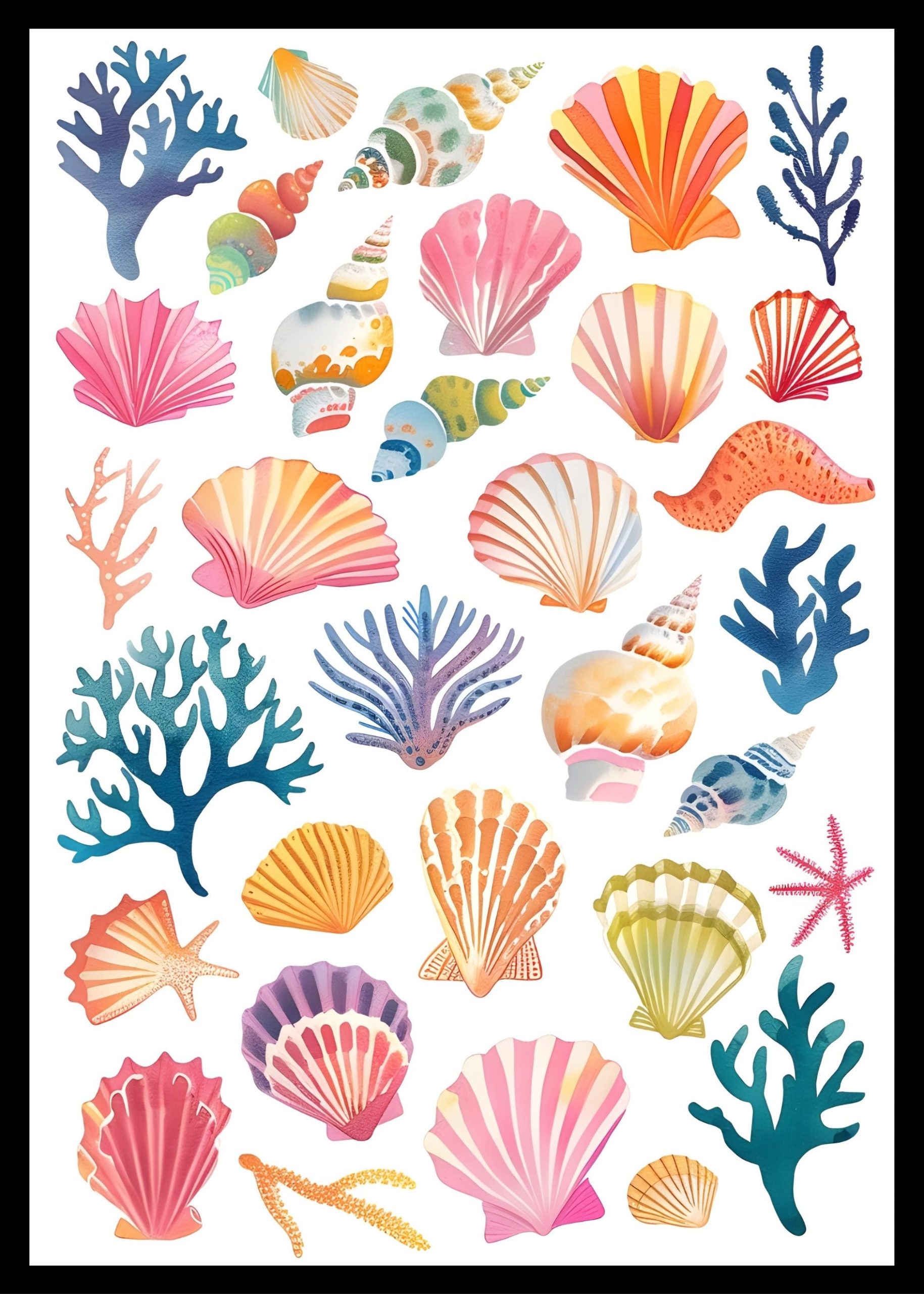 Maximalist Art No. 235 - 21x30cm|30x40cm|50x70cm|60x90cm, црна|бела|крем