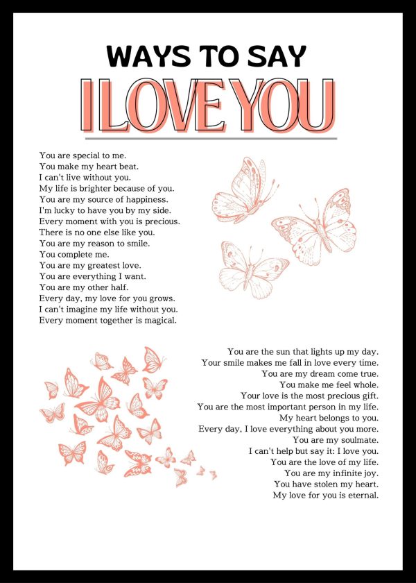 Ways To Say I Love You